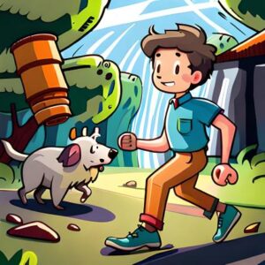 Animal Rescue: A Young Inventor's Adventure - English Short Story for Kids-max with animals avoiding trap