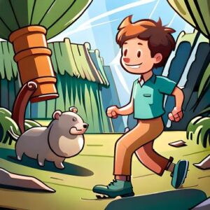 Animal Rescue: A Young Inventor's Adventure - English Short Story for Kids-max with animals avoiding trap1