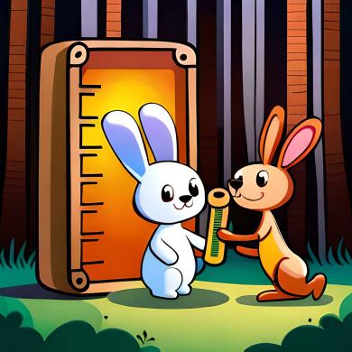 Teamwork-Trouble-An-Interesting-English-Short-Story-of-Animal-Friends-Building-a-Treehouse-Together-rabbit great at measurement