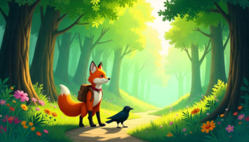 The Kind Fox and the Grateful Crow - An English Short Story for Kids ...