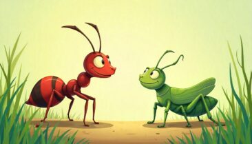 The Wise Ant and the Lazy Grasshopper - An English Short Story for Kids