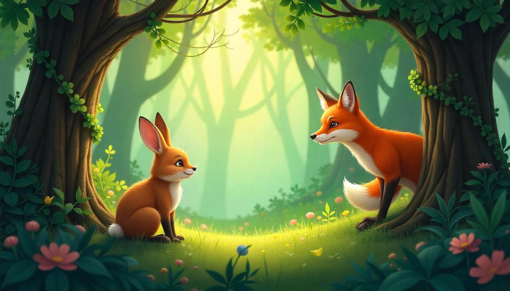 The Clever Rabbit and the Cunning Fox - An English Short Story for Kids